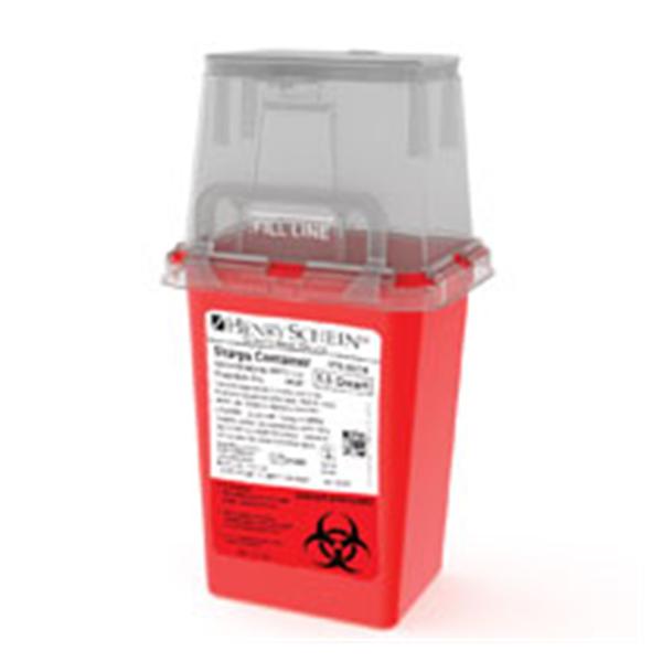 Container Sharps 1.5qt Polypropylene Red/Clear Each, 36 EA/CA